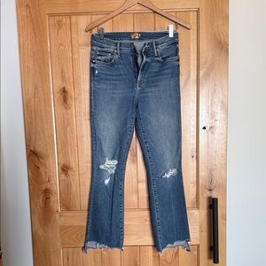 Mother Women's Blue Distressed & cropped Jeans (27)